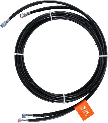 VEVOR 20ft Hydraulic Steering Hose, Outboard Hose Kit, 2-Pack Leak-Proof TPEE Hoses, Compatible with Marine Outboard Steering Systems up to 300 HP, Easy Installation, No Cutting Needed in Kuwait