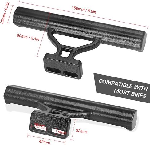 Bike Handlebar Extender, Aluminum Alloy, Black in Saudi Arabia
