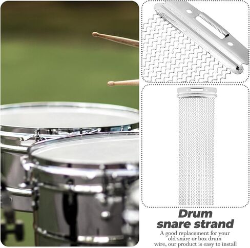 Zerodeko Snare Drum Wire Springs مع لوحات نهاية مضادة للاختناق، سهلة التركيب، حبلا بديل للقرع لحزام سلسلة الصوت الاحترافي لطبل Snare Drum in Kuwait