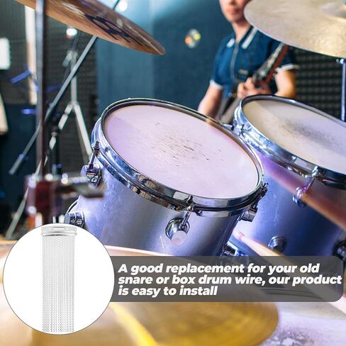 Zerodeko Snare Drum Wire Springs مع لوحات نهاية مضادة للاختناق، سهلة التركيب، حبلا بديل للقرع لحزام سلسلة الصوت الاحترافي لطبل Snare Drum in Kuwait