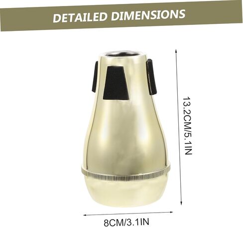 Generic Abs Alto Trombone Mute Dampener Semi-closed Design Reduces Noise and Overtones Practical Trombone Accessory for Quiet Practice and Sound Quality Control in Saudi Arabia