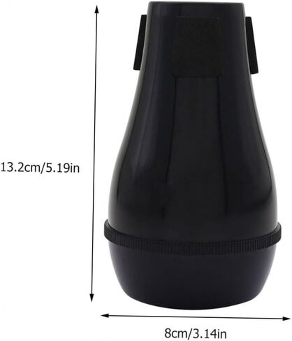 Generic Trombone Mute Abs Material Compact Trombone Silencer for Practice Noise Reduction Black Accessory for Alto and Tenor Random Color in Saudi Arabia