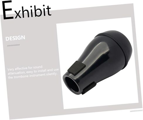 Generic Trombone Mute Abs Material Compact Trombone Silencer for Practice Noise Reduction Black Accessory for Alto and Tenor Random Color in Saudi Arabia