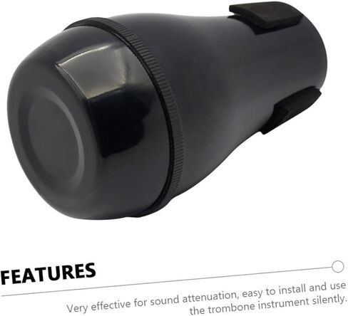 Generic Trombone Mute Abs Material Compact Trombone Silencer for Practice Noise Reduction Black Accessory for Alto and Tenor Random Color in Saudi Arabia