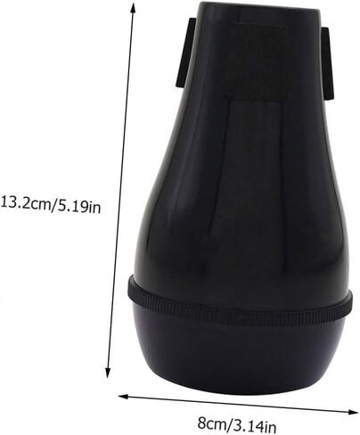 Portable Abs Trombone Mute Dampener Lightweight Sound Silencer for Practice and Band Orchestra Easy to Install Dark-Colored Trombone Accessory for Quiet Playing Random Color in Saudi Arabia