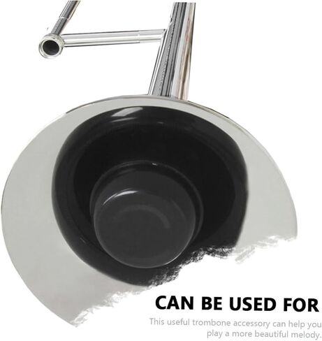 Portable Abs Trombone Mute Dampener Lightweight Sound Silencer for Practice and Band Orchestra Easy to Install Dark-Colored Trombone Accessory for Quiet Playing Random Color in Saudi Arabia