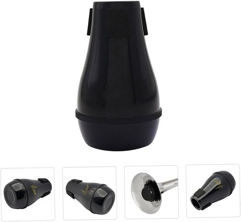 Portable Abs Trombone Mute Dampener Lightweight Sound Silencer for Practice and Band Orchestra Easy to Install Dark-Colored Trombone Accessory for Quiet Playing Random Color in Saudi Arabia