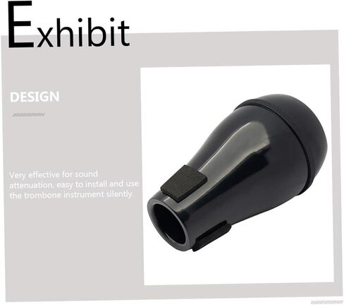 Portable Abs Trombone Mute Dampener Lightweight Sound Silencer for Practice and Band Orchestra Easy to Install Dark-Colored Trombone Accessory for Quiet Playing Random Color in Saudi Arabia