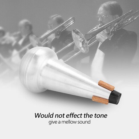 Trumpet Straight Mute With Rubber Cork Stopper Professional Tenor Trombone Mutesuitable for Jazz Classical Beginners and Students Instrument Accessories in Saudi Arabia