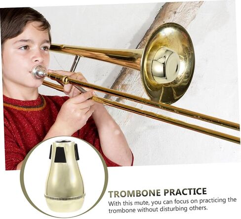 Professional Tenor Trombone Mute Half-closed Abs Material Lightweight Sound Silencer Musical Instrument Accessory for Practice and Noise Reduction in Saudi Arabia
