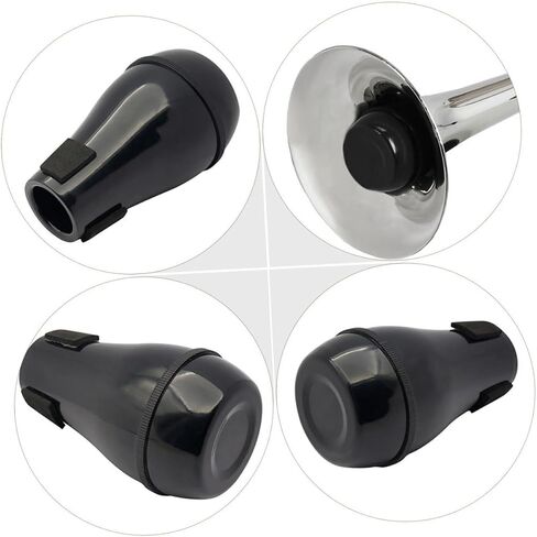 Portable Trombone Mute Abs Material Lightweight Sound Silencer for Band Orchestra Practice Noise Reduction Device Random Color in Saudi Arabia