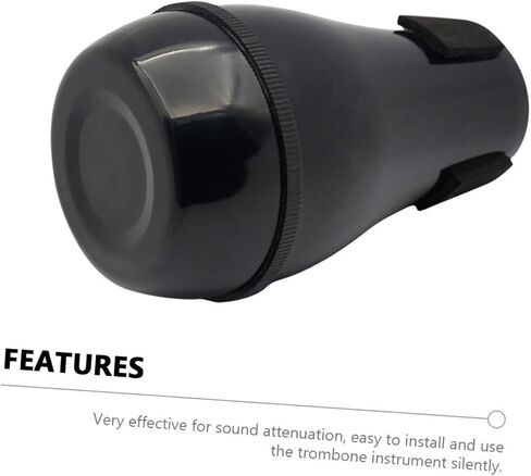 Portable Trombone Mute Abs Material Lightweight Sound Silencer for Band Orchestra Practice Noise Reduction Device Random Color in Saudi Arabia