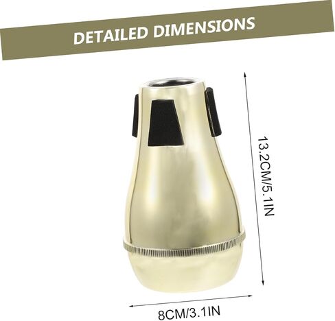 Portable Abs Trombone Mute Silencer Small Lightweight Dampener for Sound Reduction Easy to Install Quiet Practice Accessory for Trombone Players in Saudi Arabia