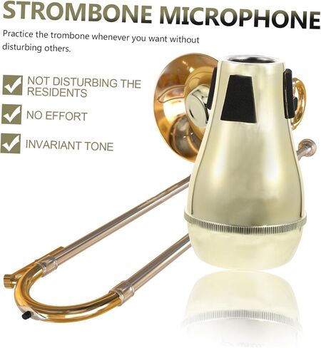 Portable Abs Trombone Mute Silencer Small Lightweight Dampener for Sound Reduction Easy to Install Quiet Practice Accessory for Trombone Players in Saudi Arabia