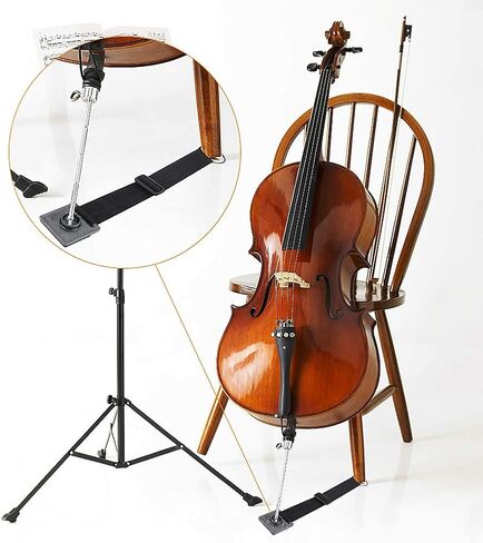 Drfeify Cello Anchor Endpin Non Slip Holder, Nylon Strap Metal Ring Sponge Pad, Adjustable Cello Anchor Stand for Practice Performance (B) in Saudi Arabia