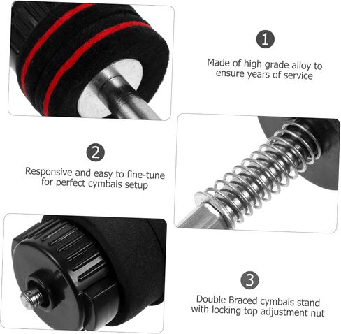 UPKOCH 1Set Cymbal Installation Parts of Double Braced Quick Release Cymbal Nut Stacker Durable Drum Accessories for Easy Assembly and Secure Performance in Saudi Arabia