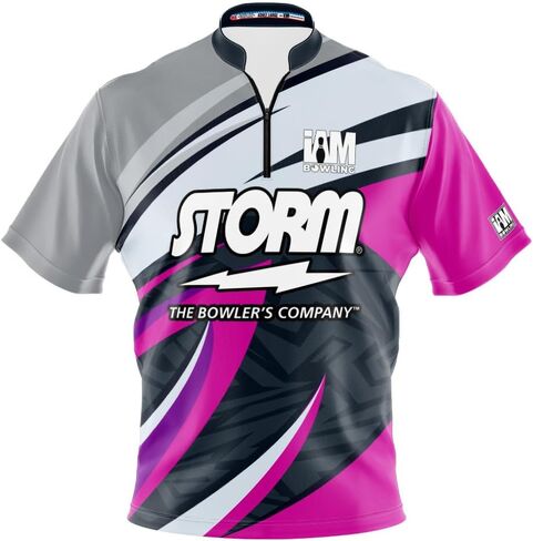 قميص بولينج مصبوغ بشعار Infusion (ياقة وشاح) - تصميم I AM Bowling Fun 2025-ST - Storm in Saudi Arabia