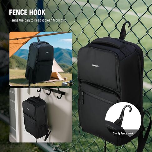 NEEWER Pickleball Bag for Men/Women, Holds 4-10 Paddles/6 Pickle Balls/Size 16 Shoes, Water Resistant Accessories Backpack with Shoe Compartment, Fence Hook, Side Pockets, Rubber Feet, PB01B in Saudi Arabia