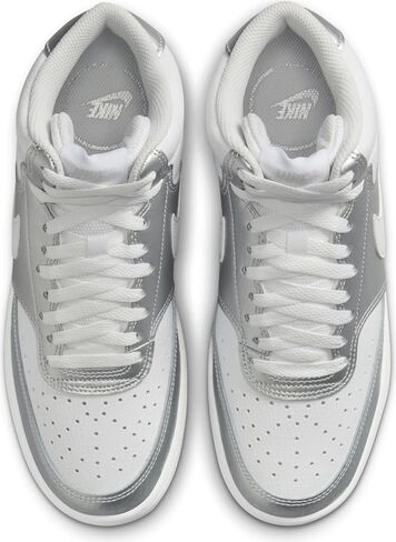 Nike Women's Low-Top Sneakers, White Metallic Silver, 10 in Saudi Arabia