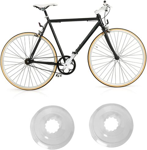 BESTonZON 2Pcs Bike Spokes Protector Flywheel Guard Transparent Protective Cover for Mountain Bikes Durable and Sturdy Bike Supplies Prevents Damage and Securely Holds Rear in Saudi Arabia