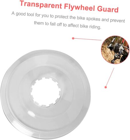 BESTonZON 2Pcs Bike Spokes Protector Flywheel Guard Transparent Protective Cover for Mountain Bikes Durable and Sturdy Bike Supplies Prevents Damage and Securely Holds Rear in Saudi Arabia