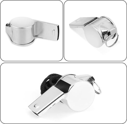 Whistles, 4 Pcs Whistle for Coaches, Stainless Steel Sound Sports Whistles with Lanyard Referee Whistle for Teachers Coaches Emergency Outdoor Sports in Saudi Arabia