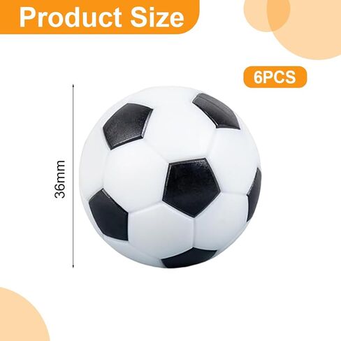 6 pcs Foosball Table Balls, 1.42 Inch Soccer, Tabletop Game, Accessory Replacements in Saudi Arabia