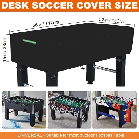 Foosball Dust Cover,Foosball Table Protection Cover-600D Heavy Duty Waterproof Outdoor Patio Party Game Table Cover, Black in Saudi Arabia