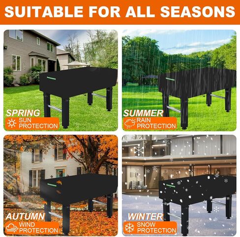 Foosball Dust Cover,Foosball Table Protection Cover-600D Heavy Duty Waterproof Outdoor Patio Party Game Table Cover, Black in Saudi Arabia