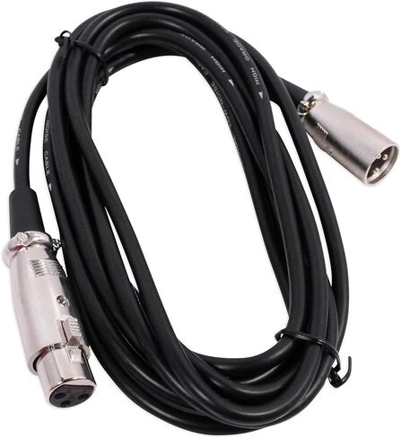 ميكروفون روكفيل RMM-XLR ديناميكي فائق القلب، 600 أوم، جسم معدني، مفتاح تشغيل/إيقاف، كابل XLR بطول 10 أقدام، لمسة نهائية سوداء، للعروض الحية والغناء، قطعتان in Saudi Arabia