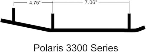 6" Double Down Carbide Runners 33 Series – Polaris Pro-Steer Ski - RD3306 (6" Carbide) in Saudi Arabia