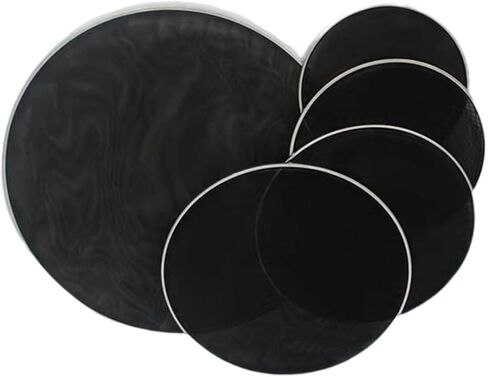 5Pcs Drum Drumhead Professional Percussion Parts, Drum Head Skin Silent Mute Drum Head for Adults, Kids, Stage Performance Drum Players, 10 12 14 16 22inch in Saudi Arabia