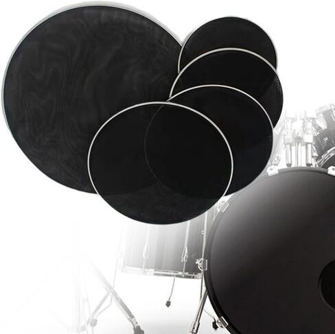 5Pcs Drum Drumhead Professional Percussion Parts, Drum Head Skin Silent Mute Drum Head for Adults, Kids, Stage Performance Drum Players, 10 12 14 16 22inch in Saudi Arabia