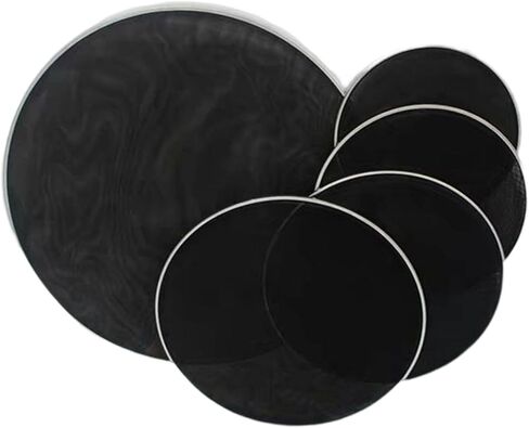 5Pcs Drum Drumhead Professional Percussion Parts, Drum Head Skin Silent Mute Drum Head for Adults, Kids, Stage Performance Drum Players, 10 12 14 16 22inch in Saudi Arabia