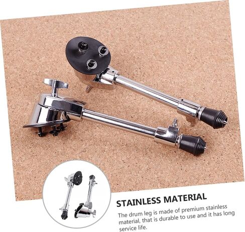 Yardwe 2-Pack Stainless Steel Drum Leg Spurs for Bass Drums Skid-Resistant Support Legs Replacement Parts for Percussion Instruments in Saudi Arabia