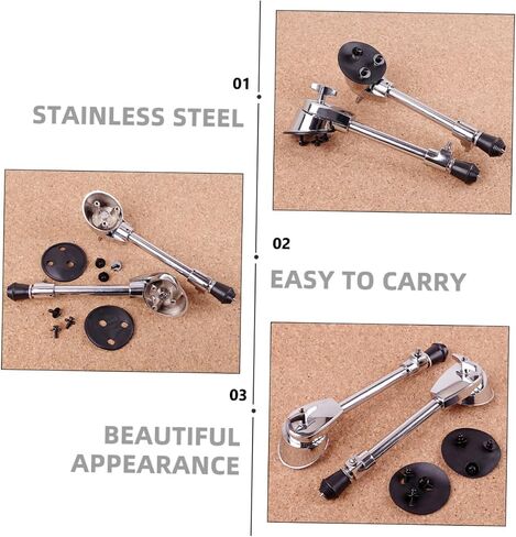 Yardwe 2-Pack Stainless Steel Drum Leg Spurs for Bass Drums Skid-Resistant Support Legs Replacement Parts for Percussion Instruments in Saudi Arabia