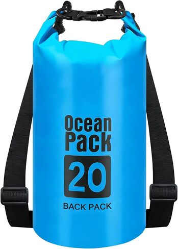 Waterproof Dry Bag,20L Roll Top Lightweight Dry Storage Bag Backpack for Hiking, Backpacking, Kayaking, Camping, Swimming, Boating in Saudi Arabia
