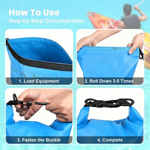 Waterproof Dry Bag,20L Roll Top Lightweight Dry Storage Bag Backpack for Hiking, Backpacking, Kayaking, Camping, Swimming, Boating in Saudi Arabia