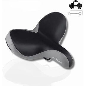 BLUBEN Oversize Bike Seat Compatible with Bike,Mountain,Cruiser and Exercise Bike | Confortable Wide Cushion Bike Seat for Men and Women | Universal Fit with Toolkit in Saudi Arabia