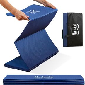 Foldable Yoga Mat + Carry Bag, 6mm 7-fold Workout Mat, Easy to Store, Anti-Slip Folding Exercise Mat for Yoga, Pilates, Home Workouts, and Floor Exercises in Saudi Arabia