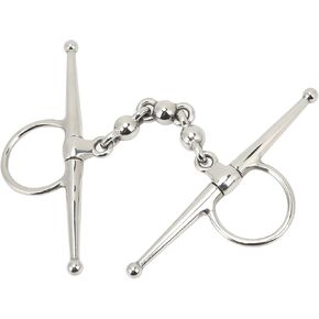 Diydeg Snaffle Bits for Horses, Professional Stainless Steel Mouth Horse Bit Full Cheek Snaffle Bit Prevent Horses from Biting, Horse Bits with Ball Chain for Training Equestrian in Saudi Arabia