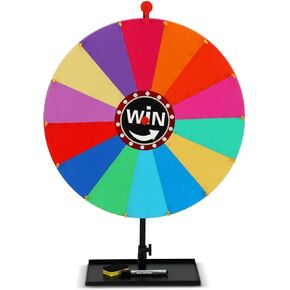 عجلة جائزة دوارة مقاس 24 بوصة، عجلة دوارة للجوائز، عجلة الحظ GameSpin، عجلة للألعاب العائلية، ألعاب الحفلات in Kuwait