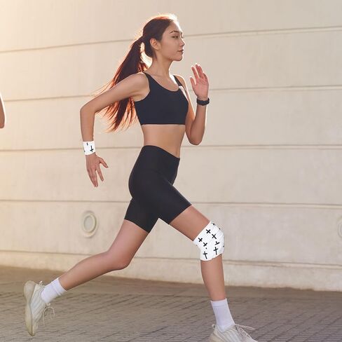 قطعتان من شريط المعصم المسيحي مع شريط رياضي متقاطع 2 بوصة × 23 قدم أشرطة رياضية قطنية ذاتية اللصق لفافة كرة القدم وكرة القدم والبيسبول والملاكمة والجمباز والتدريب الرياضي (2 أبيض) in Kuwait