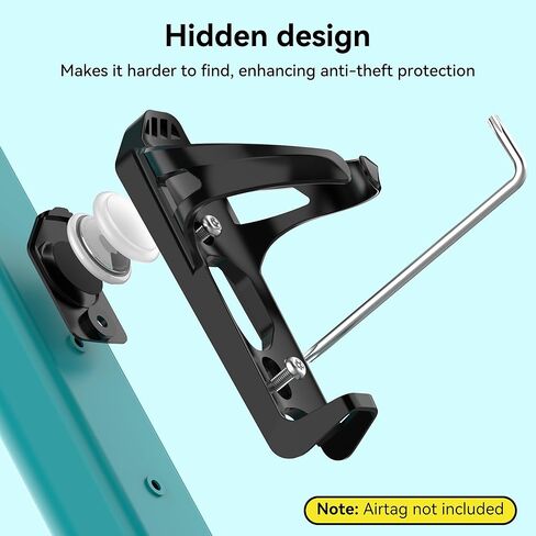 DDJ Waterproof for Samsung Smart Tag 2 & Moto Tag & AirTag Bike Bottle Holder Mount with Reflector, Anti-Theft Bike GPS Tracker Mount, Universal Drink Cup Bicycle Cage, for Electric/Mountain Bikes in Kuwait