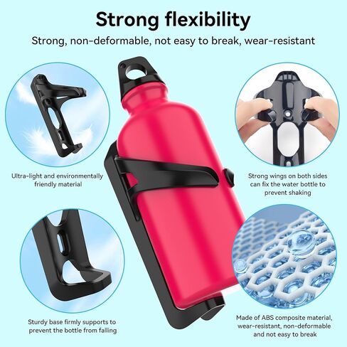 DDJ Waterproof for Samsung Smart Tag 2 & Moto Tag & AirTag Bike Bottle Holder Mount with Reflector, Anti-Theft Bike GPS Tracker Mount, Universal Drink Cup Bicycle Cage, for Electric/Mountain Bikes in Kuwait