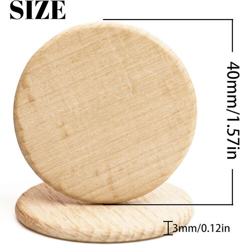 30 Custom Wood Drink Tokens, 40mm Drink Chips Double Sided Laser Engraved Your Logo and Text, Custom Wooden Drink Tokens for Bar, Party, Wedding, Game Night in Saudi Arabia