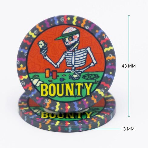 43MM Dia De Los Muertos Bounty Poker Chips (Pack of 10) in Saudi Arabia