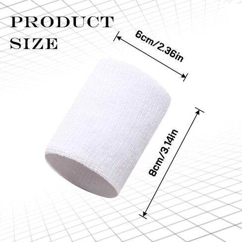 2 Pcs Sweatbands Sports Wristband Tennis Basketball Running Cotton Sweat Band for Grips Sport Elastic Wrist Bands Women Men in Saudi Arabia