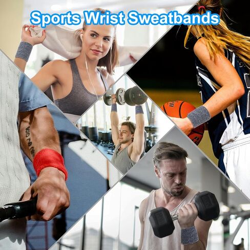 MECCANIXITY Wrist Sweatbands Sports Wrist Bands Sweat for Men & Women Athletic Absorbent for Basketball Football Tennis Soccer in Saudi Arabia