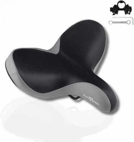 BLUBEN Oversize Bike Seat Compatible with Bike,Mountain,Cruiser and Exercise Bike | Confortable Wide Cushion Bike Seat for Men and Women | Universal Fit with Toolkit in Saudi Arabia
